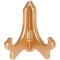 Bard's Hinged Gold-toned MDF Wood Plate Stand, 4" H x 5" W x 3" D (For 3.5" - 5" Plates)